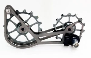 Cage poulie surdimensionnée cyclisme sur route SwishTi pour gris Campy/Campagnolo - Photo 1/11