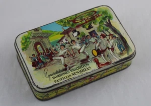 Antigua Caja de Hojalata Vasquitos CONFITURAS GOYA Vitoria Baile Popular. - Imagen 1 de 3