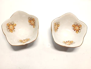 Vintage lotus flower bowl set of two marked G.C. used - Picture 1 of 8