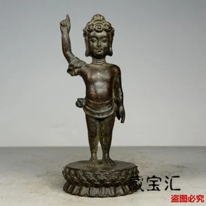 asian bronze hand casting golden baby Buddha statue of Jordan statue - Picture 1 of 6