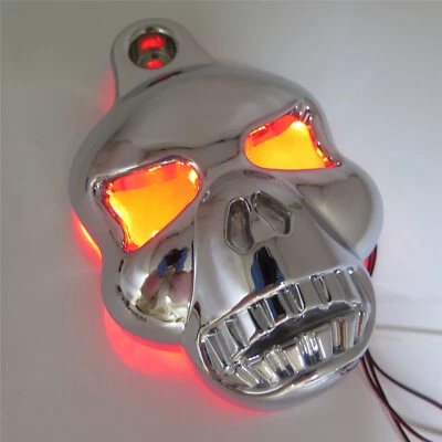 Motorcycle LED Skull Horn Cover for Harley Davidson Cowbell Horns (1992-2020) - Image 1 of 4