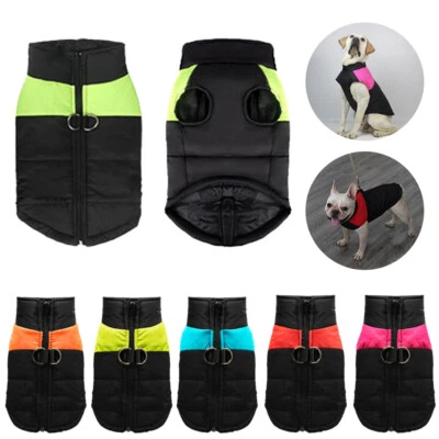 Pet Dog Vest Jacket Warm Waterproof Clothes Winter Padded Coat Small/Large NEW - Image 1 of 4