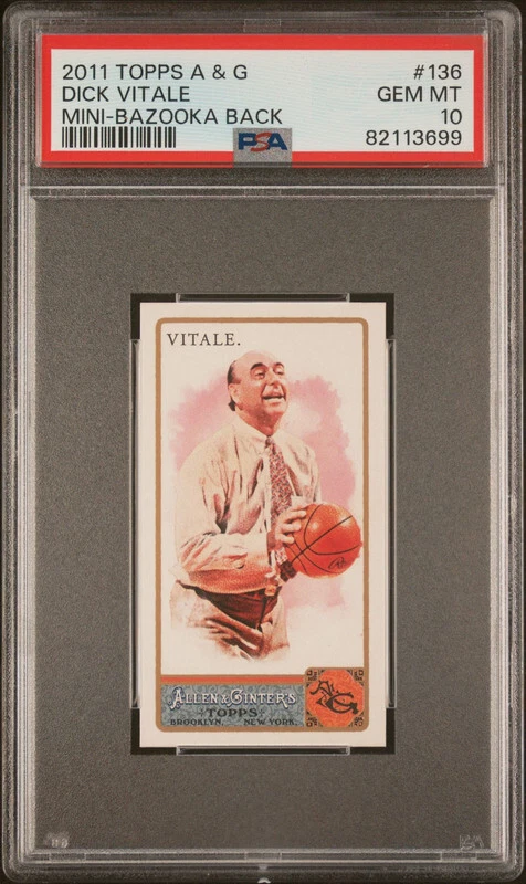 DICK VITALE 2011 TOPPS ALLEN GINTER MINI BAZOOKA BACK /25 PSA 10 GEM POP 1 MG - Image 1 of 1