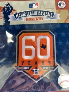 HOUSTON ASTROS 60TH ANNIVERSARY PATCH OFFICIALLY LICENSED MLB BASEBALL 3.5"  - Picture 1 of 1