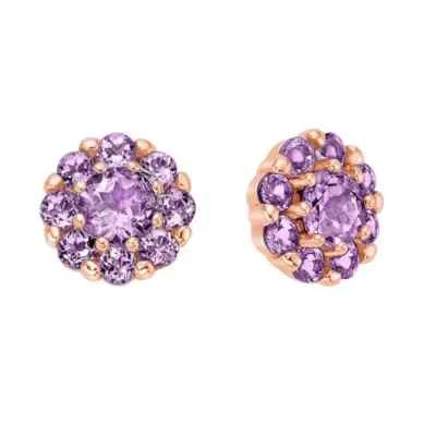 MILUNA ORECCHINI  GEMMA DEL CIELO A FIORE REFERENZA ERD2925   GARANZIA UFFICIALE - Immagine 1 di 2