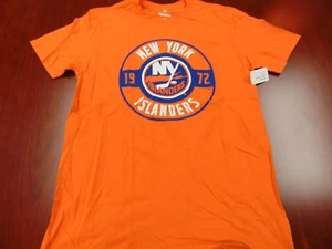 NEW FANATICS NHL NEW YORK ISLANDERS ORANGE T-SHIRT SIZE L - Picture 1 of 3