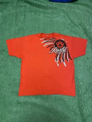 Vintage Rusty Surfboards T-Shirt Red Men’s Size XXL Grunge Graphic Print Y2K VTG - Image 1 of 4