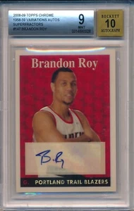 🔥BRANDON ROY 2008-09 Topps CHROME 1958-59 Var. SUPERFRACTOR 1/1 BGS 9 AUTO 10🔥 - Picture 1 of 6