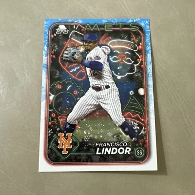 2024 Topps Holiday Francisco Lindor #H36 New York Mets Baseball Card - Image 1 of 2