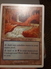 MAGIC THE GATHERING - 5TH EDITION - UNDERGROUND RIVER  NM/SP shipped n toploader