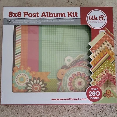 SCRAPBOOK Album We R Memory Keepers -Post  8 x 8 Album Kit 10 design 280 pcs - Image 1 of 3