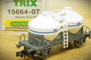 N 1:160 Minitrix 15664-07 Silowagen N° 25 87 910 4 621-8 SNCF " OMYA " nuevo EMBALAJE ORIGINAL - Imagen 1 de 6