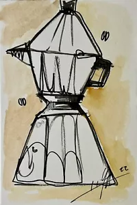 ORIGINAL PAINTING INK/WATERCOLOR ON CANSON PAPER 4”x6”CUBAN ART By LISA. - Picture 1 of 4