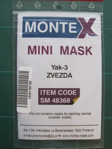 48368 MONTEX Mini Mask 1:48 für Yak-3 von ZVEZDA - Bild 1 von 2