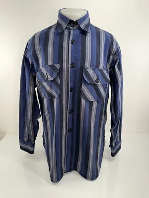 Camisa JOHNSON WOOLEN MILLS - EE. UU. Franela a Rayas Resistente Para Hombres M Western Ranch Foto 1 de 4