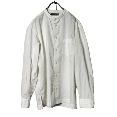 Camisa ISSEY MIYAKE Sin Cuello Algodón Arrugas Talla 3 Hecha en Japón Foto 1 de 4