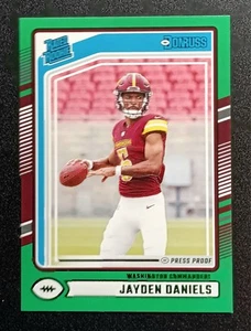 2024 Panini Donruss *Rated Rookie* Green Press Proof Jayden Daniels #389 ROOKIE  - Picture 1 of 2