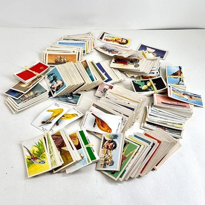 Vintage Cigarette & Tea Cards Job Lot Birds Sports Transport History Players - Image 1 of 4