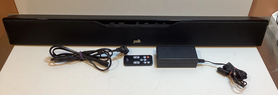 Barra envolvente Polk 5000 con adaptador de corriente y control remoto - ¡Probada y funcionando! Foto 1 de 4