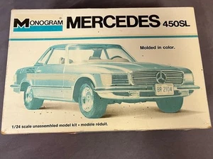 Kit Coche Modelo Mercedes 450SL 1:24, Monograma 2102, Vintage 1976, Hecho en EE. UU. - Imagen 1 de 5