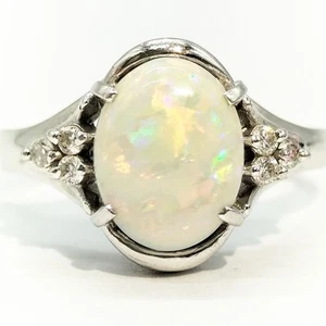 Jewelry Ring Opal 1ct Platinum Multi Color 2321328 - Picture 1 of 11