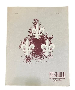 Menú de restaurante de cocina francesa Kerhulu vintage de los años 50 QC Quebec Canadá - Imagen 1 de 3