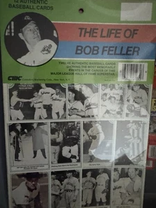 1980s Life of Bob Feller 12 Authentic Baseball Cards Memorable Moments Sealed - Picture 1 of 1