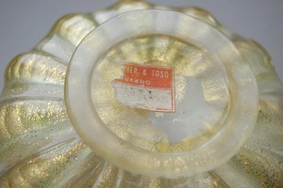 BAROVIER & TOSO Murano Vase 50er Original Papier Aufkleber - Bild 1 von 4