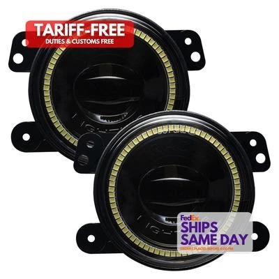 Oracle Lighting 5846-001, pacote com 2 faróis de neblina de plástico preto compatíveis com Jeep Wrangler Jk/Jl - Imagem 1 de 4