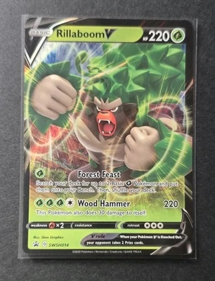 SWSH: Sword & Shield Promo Cards #SWSH014 Rillaboom V - Image 1 of 2