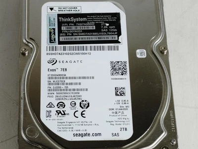 Seagate Lenovo Exos 7E8 ST2000NM003A 2 TB SAS 3 3.5 in Drive - Image 1 of 4