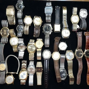 Estate Lot Men’s Vintage Wrist Watches Some GF Wittnauer Bulova Parts Some Work - Picture 1 of 21