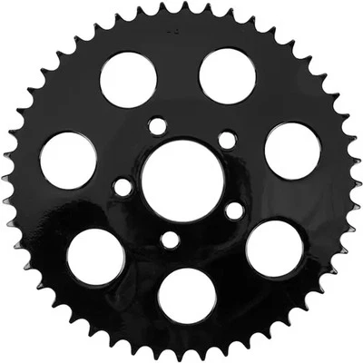 HD Gloss Black 48 Tooth Rear Sprocket 6mm Offset Harley Fat Boy 00-13 - Image 1 of 3
