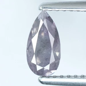 0.66Ct Rare 100% Natural No Treated SI-1 Pear Fancy Violetish Gray Diamond - Picture 1 of 8