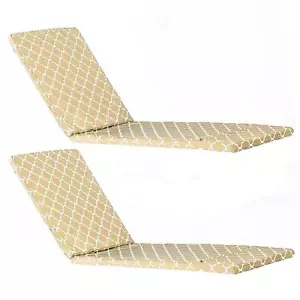 2x Sussex Sonnenliege Kissen gepolstert Outdoor Garten Matratze beige marokkanisch - Bild 1 von 8