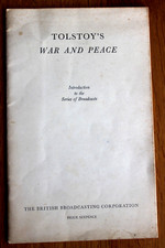 Tolstoy's War and Peace BBC 1943 E M Forster Napolean, Kutuzov, Tsar Alexander I