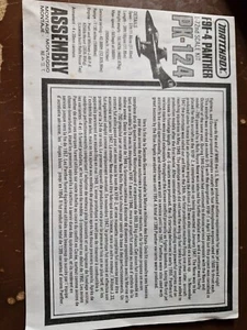 Instructions sheet for 1/72 Matchbox F9F-4 Panther  - Picture 1 of 1