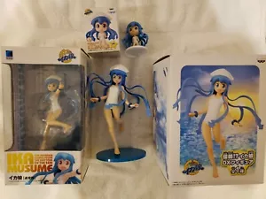 Shinryaku! Squid Girl Ika Musume figure set Wave Beach Queens Banpresto Swimsuit - Picture 1 of 12