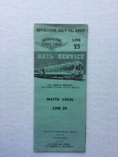 Los Angeles Metropolitan Coach Lines Watts Local July 11, 1956