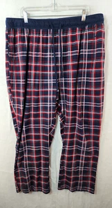Nautica Mens XL Red Plaid Pajama Bottoms Flannel Lounge Pants - Picture 1 of 16