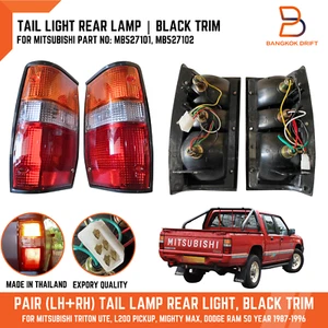 Pair Rear Tail Light Lamp For Mitsubishi Triton Ute ME MF MG MH MJ 87-96 Black - Picture 1 of 12