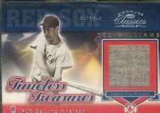 2002 Donruss Classics Timeless Treasures Card #1 Ted Williams .406 Avg /25