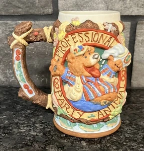 Enesco Moose Creek Crossing 3D Professional Party Animal Coffee Mug 1996 #188492 - Picture 1 of 6