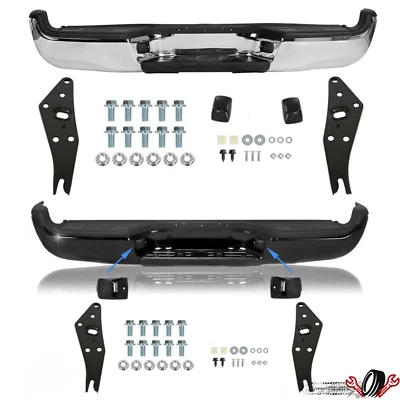 Complete Chrome/ Black Rear Bumper Assembly Steel For Toyota Tacoma 2005-2015 - Image 1 of 4