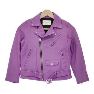 beautiful people 1735402408 140 Deerskin Double Riders jacket purple 4-1227T♪ - Picture 1 of 6