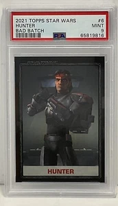 Topps Star Wars The Bad Batch #6 Hunter 2021 PSA 9 certificado #65819816 tarjetas comerciales Gnu - Imagen 1 de 2