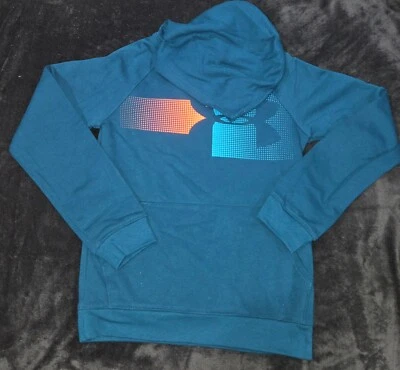 UNDER ARMOUR COLD GEAR * BOYS HOODIE * ORANGE BLUE YOUTH LARGE L * NEW TAGS NWT - Image 1 of 3