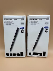 penna a sfera roller uni-ball 60145 ONYX fine 0,7 mm - BLK/BL (1 dozzina) nuova - Foto 1 di 2