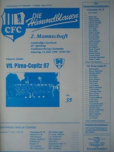 Programm 1997/98 Chemnitzer FC II - Pirna Copitz - Picture 1 of 1