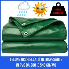 TELO TELONE OCCHIELLATO IMPERMEABILE IN PVC CON OCCHIELLI ULTRA RESISTENTE TELI